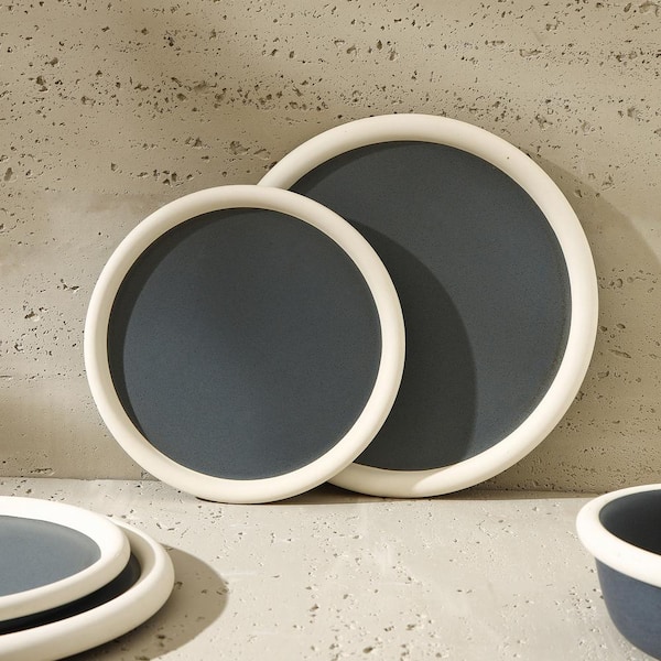 STONE LAIN Capri 12-Piece Grey Stoneware Full Set (Service for - Main Image