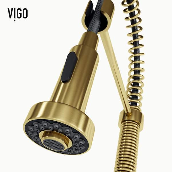 VIGO Edison Single Handle Pull-Down Sprayer Kitchen Faucet in