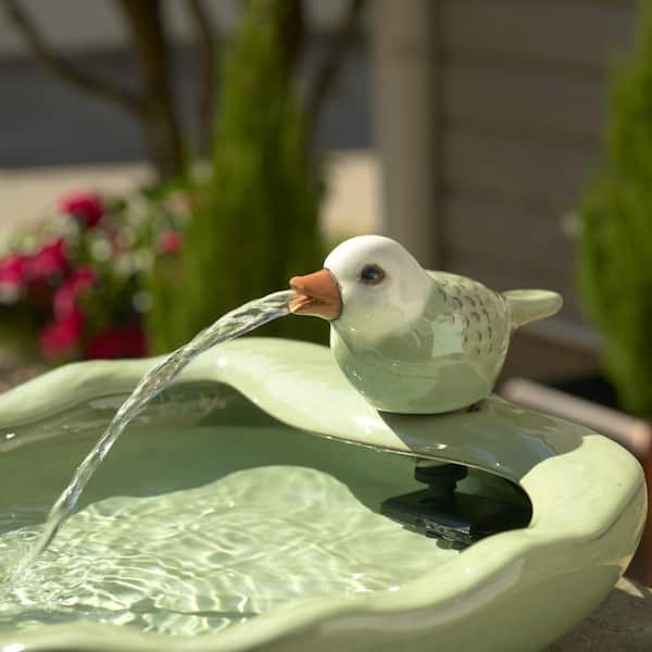 Sunnydaze Decor 7 in. Ceramic Frog Solar Outdoor Water Fountain SL-0285 -  The Home Depot