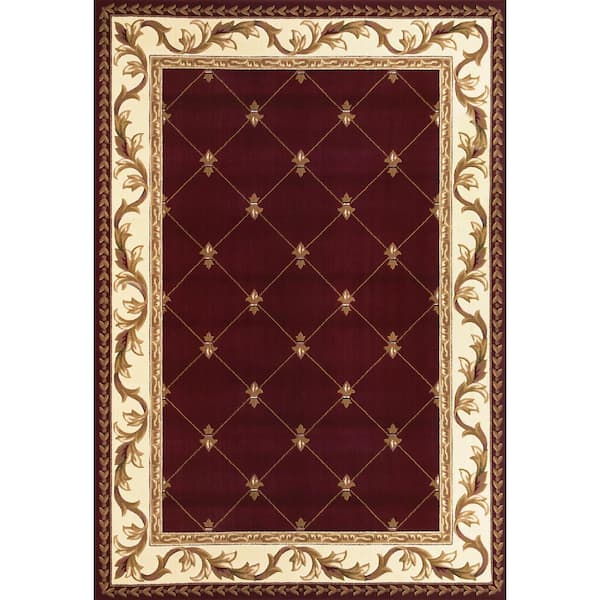 MILLERTON HOME Victorian Red 3 ft. x 5 ft. Area Rug