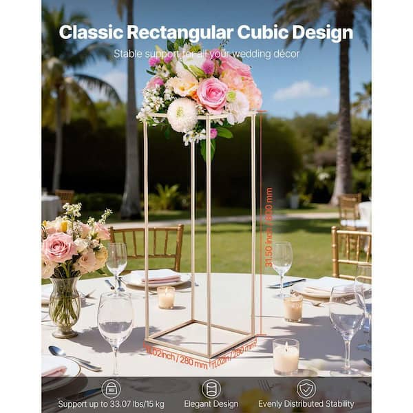 SKYSHALO Wedding Flower Stand, 10-Pieces 31.5 in. Column Steel