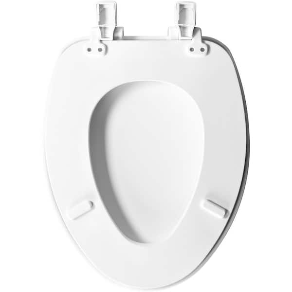 BEMIS Elongated Comfort Cushion Antimicrobial with Plastic Lid and