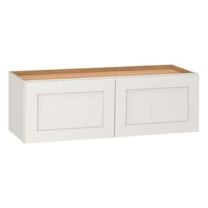 Westfield Feather White Shaker Stock Assembled Wall Kitchen Bridge Cabinet (36 in. W x 12 in. D x 12 in. H)