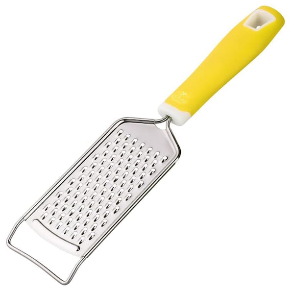 Zulay Kitchen Professional Stainless Steel Flat Handheld Cheese Grater - Yellow