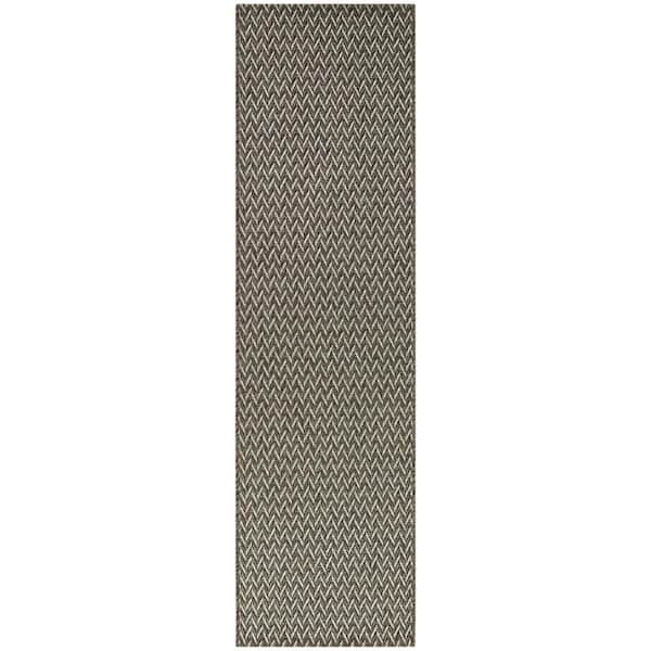 Hampton Bay Gray 2 x 7 Natural Doormat 2 ft. x 7 ft. Area Rug