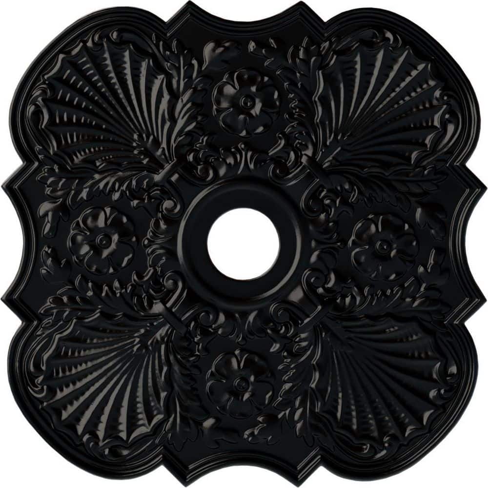 "1-3/8"" x 29"" x 29"" Polyurethane Flower Ceiling, Hand-Painted Jet Black" price history on PriceWatchPro