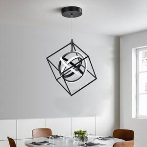 Boston 3 - Light Black Unique Square/Rectangle Integrated LED Chandelier