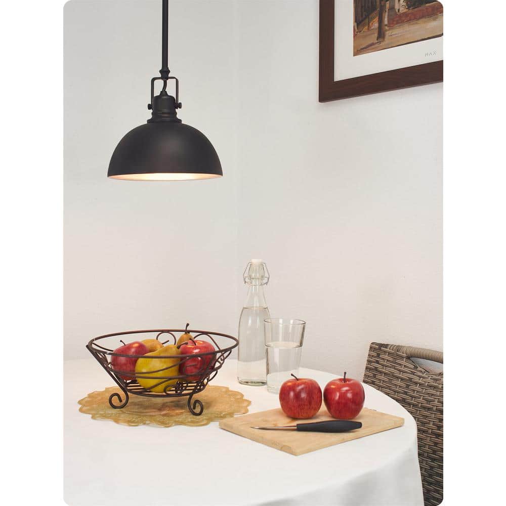 Belle 9" Adjustable Oil-Rubbed Bronze Industrial Pendant Light