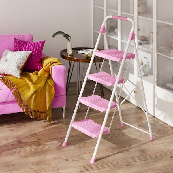 KIWDZFU 50 in. H Reach 4 Step Ladder 900 lbs. Load Capacity