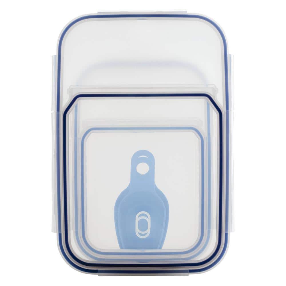 Clear Glass 4-Piece Food Storage Container Set