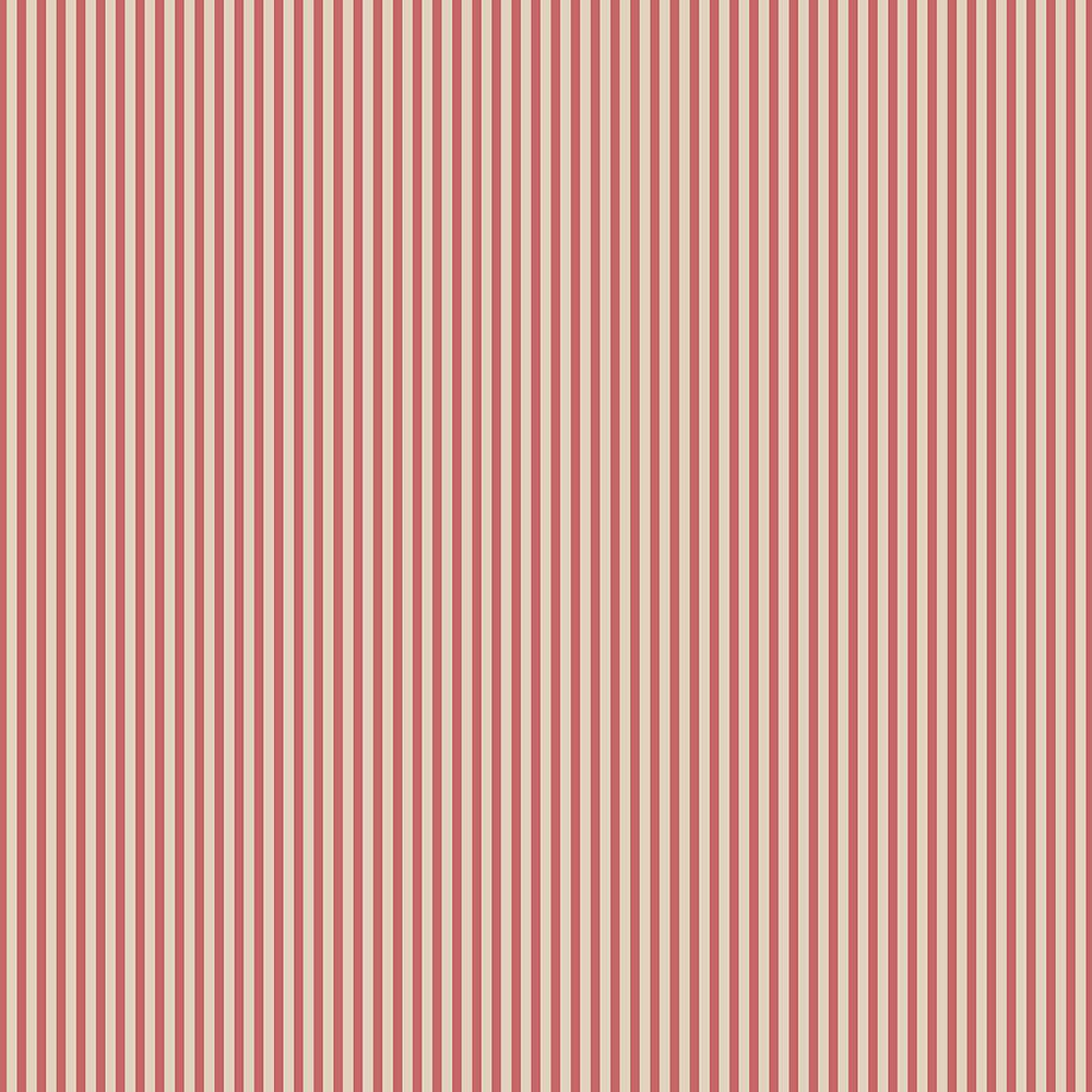 Dusty Pink and White Striped Vinyl Wallpaper