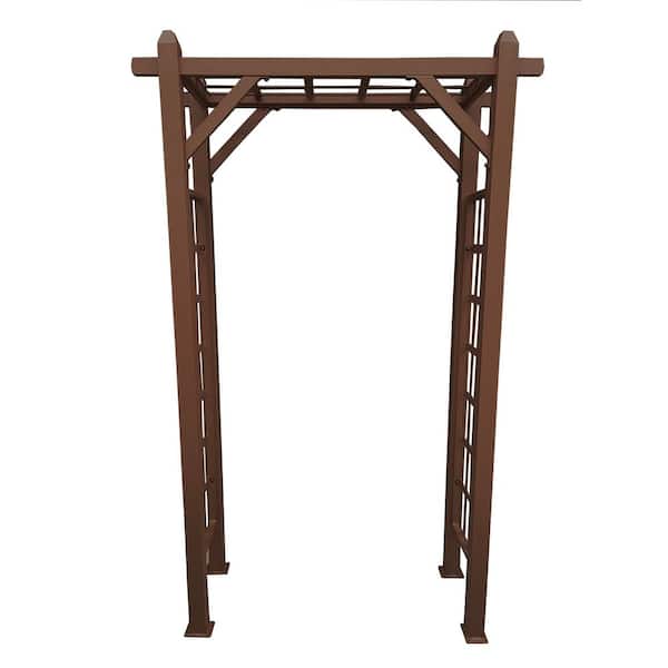 Brown Modern Aluminum Garden Arbor Arch