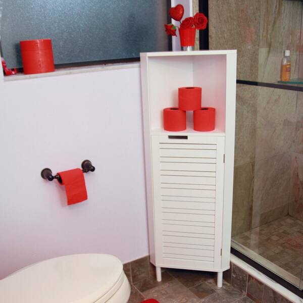 Home Storage Units MDF WhiteBR092 Odense Bathroom Wooden Corner