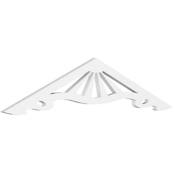 Ekena Millwork 1 in. x 48 in. x 10 in. (5/12) Pitch Marshall Gable Pediment Architectural Grade PVC Moulding