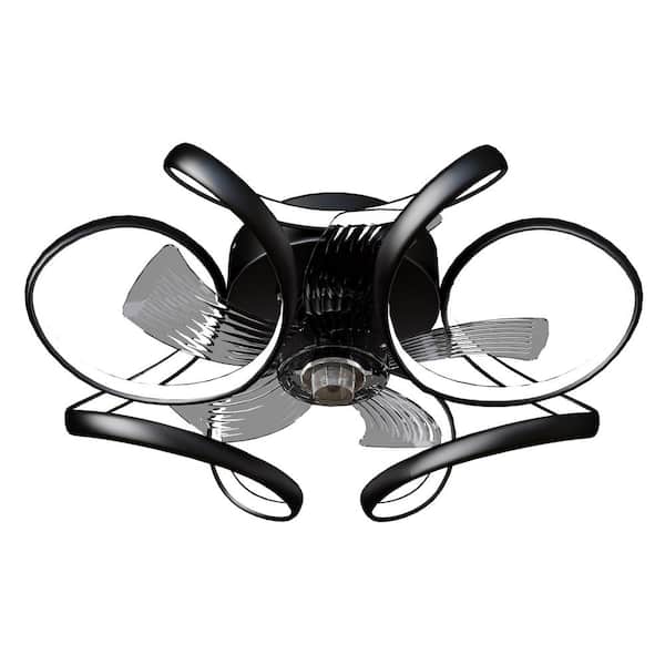 VIOAOEAFA Indoor Blade Span 1.31 ft. Black 21 in. Ceiling Fan with-Light, 120-Volt, 3230 RPM, 2000 Lumens, with Remote App Dimmer