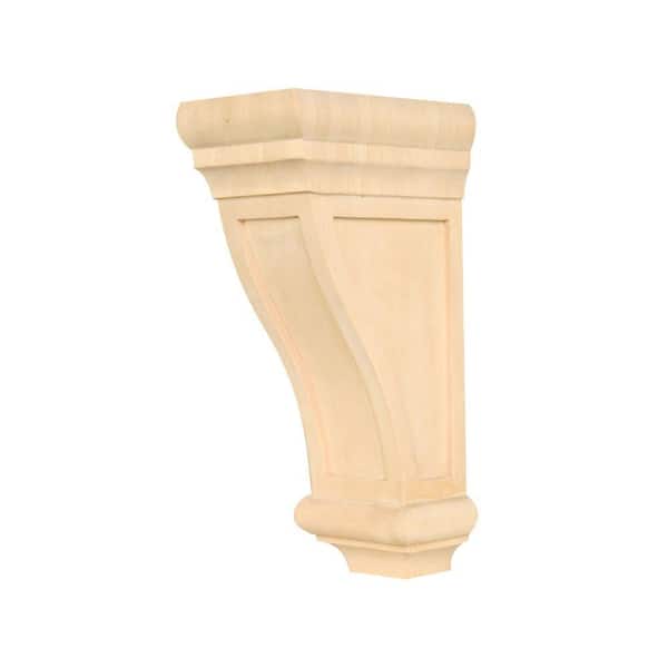 Waddell WADCR323 7-1/2 in. x 5 in. x 14 in. Basswood Mission Corbel