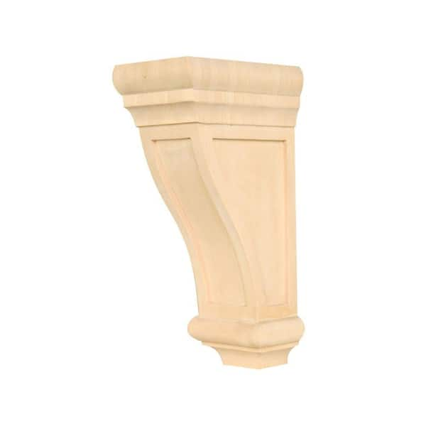 Waddell WADCR323 14 in. x 7-1/2 in. x 5 in. Basswood Mission Corbel