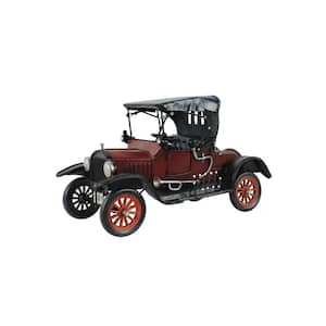 Metal Red Ford Model T Car Sculpture