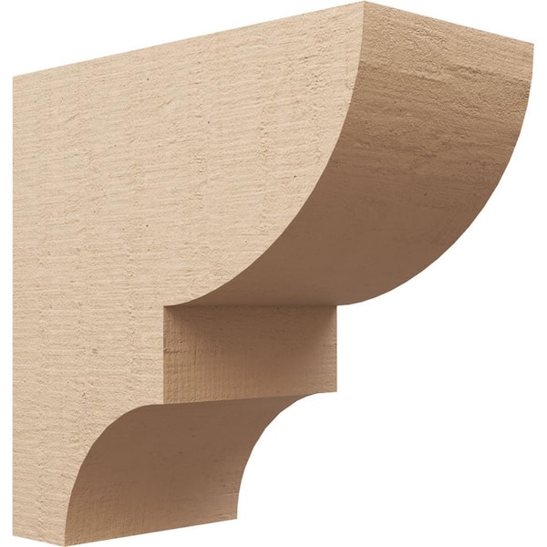 Ekena Millwork 12 in. x 24 in. x 24 in. Classic Ridgewood Rough Cedar Woodgrain TimberThane Corbel, Primed Tan