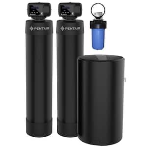 Whole House Carbon Filtration and Salt-Based Water Softening System in Black