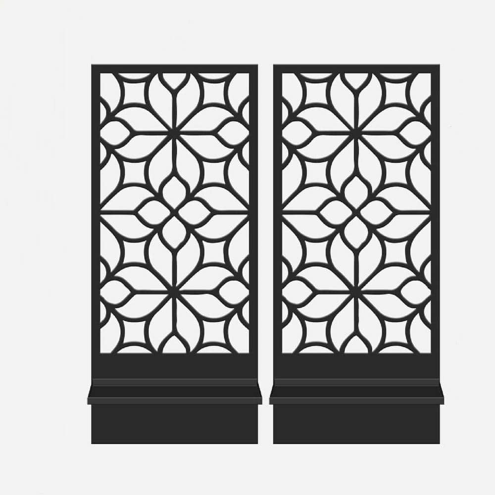 2-Piece Set Black Metal Wall Sconce Candle Holder, Metal Frame Candle Sconc