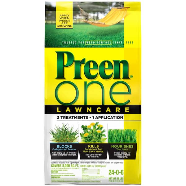 Preen 18 lbs. One Lawncare, Covers 5,000 sq. ft. (24-0-6)