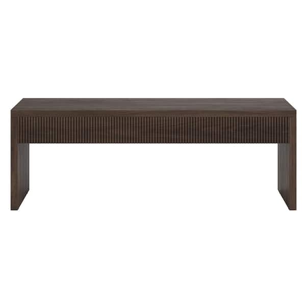 Meyer&Cross Lawrence 47.5 in. Alder Brown Rectangle MDF Top Coffee Table