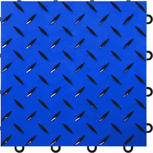 FlooringInc Nitro Pro Blue 12 in. W x 12 in. L x 5/8 in.T Polypropylene Garage Flooring Tiles (40 Tiles/40 sq. ft.)