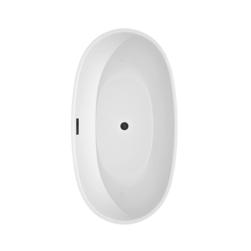 Juno 59'' White Freestanding Acrylic Soaking Bathtub