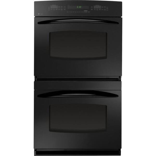 GE 30 in. Double Electric Wall Oven Self-Cleaning with Convection in Black