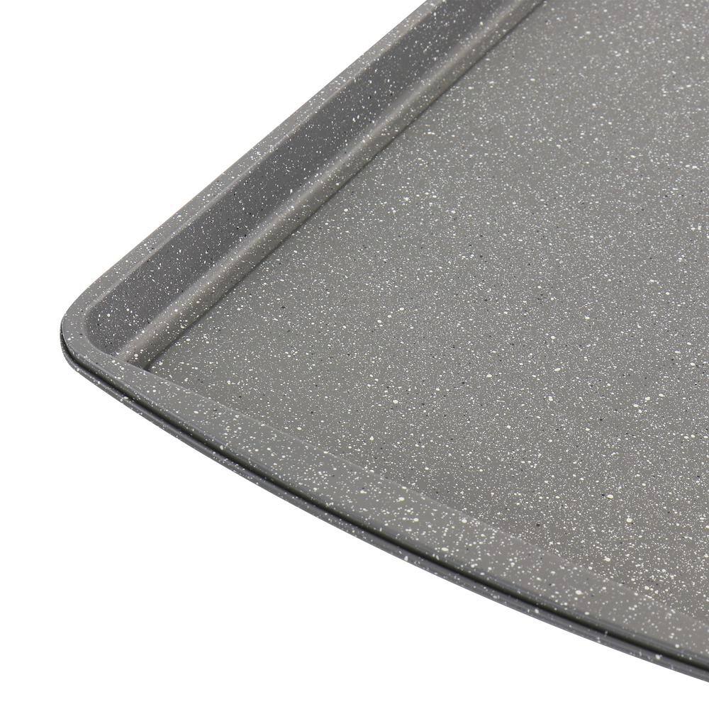 Oster 3-Piece Gray Speckle Carbon Steel Non-Stick Cookie Sheet Set