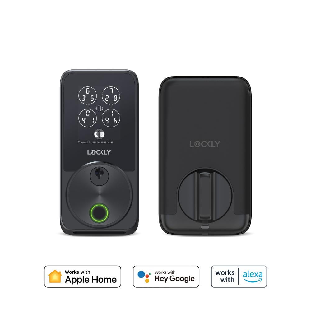 Lockly Secure Pro Zeno Series Matte Black Deadbolt WiFi Smart Lock ...