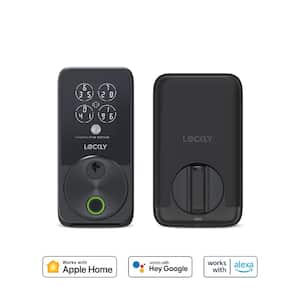 Secure Pro Zeno Series Matte Black Deadbolt WiFi Smart Lock, Apple Home Key, Fingerprint, Keypad, Siri/Alexa/Google