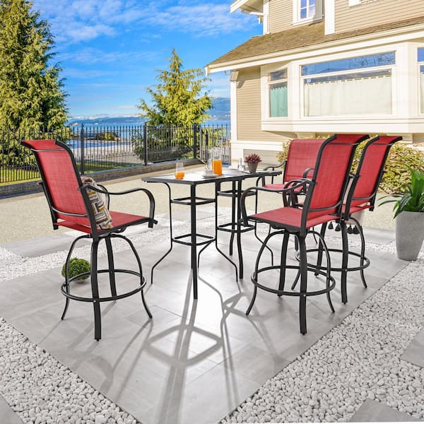Patio Festival 6-Piece Metal Bar Height Outdoor Dining Set