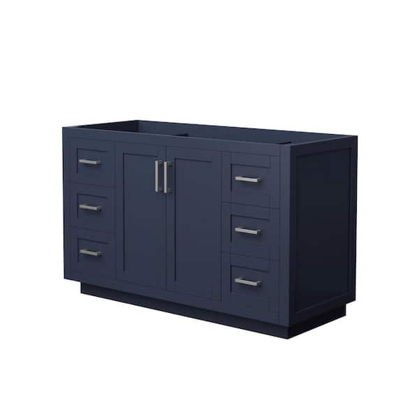 Wyndham Collection Miranda 53.25 in. W x 21.75 in. D x 33 in. H Single Bath Vanity Cabinet without Top in Dark Blue
