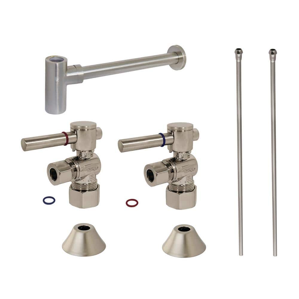 Trimscape Modern Plumbing Sink Trim Kit 1-1/4 in. Brass with Bottle Trap and Drain in Brushed Nickel price history on PriceWatchPro