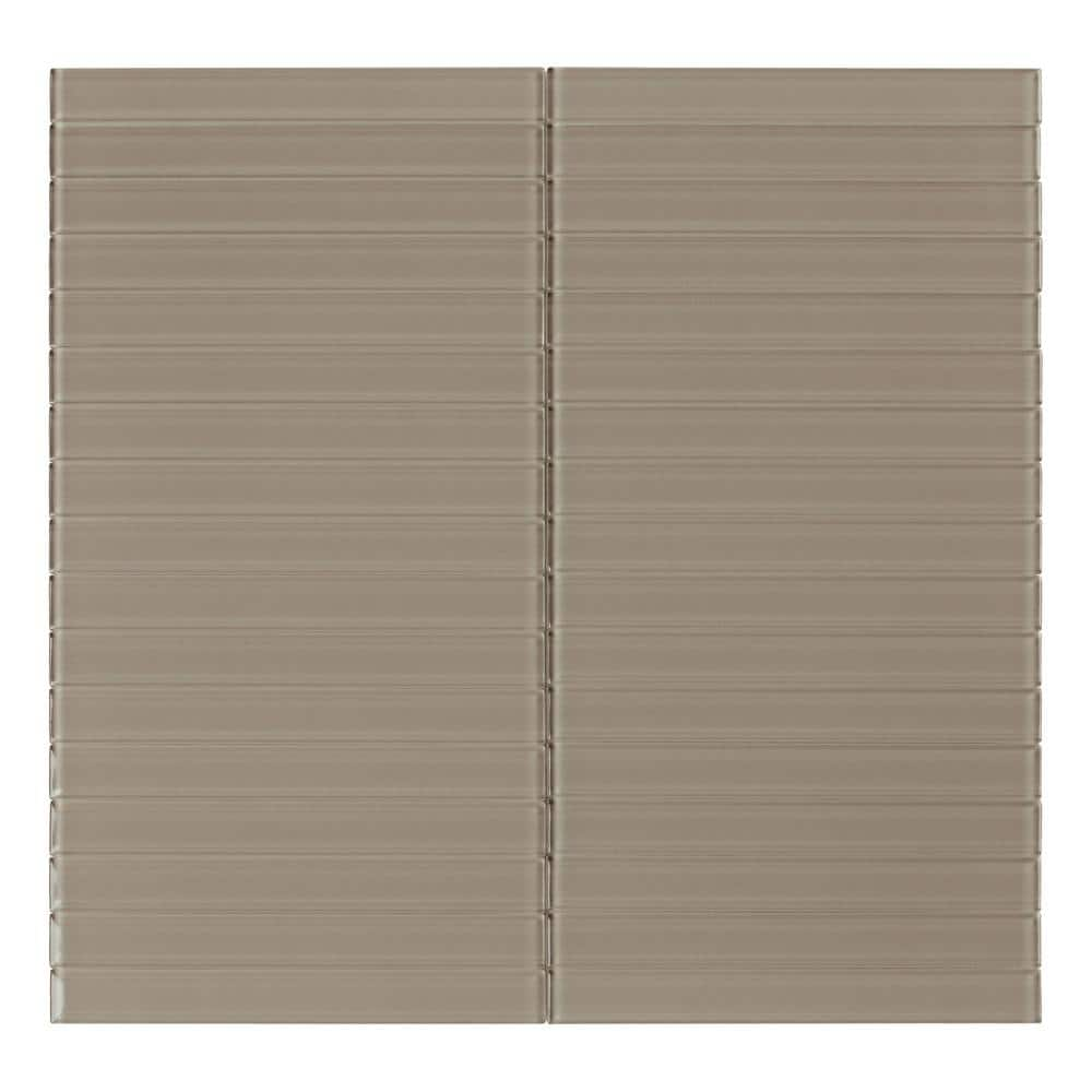 Take Home Sample - Elm Taupe 4 in. x 4 in.  Peel and Stick Wall Mosaic Tile (0.11 sq.ft./ 1-pack) -  Glass, SAM-IG200ELM073