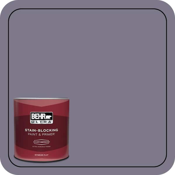 BEHR ULTRA 1 qt. #N560-5 Solitaire Extra Durable Flat Interior Paint & Primer