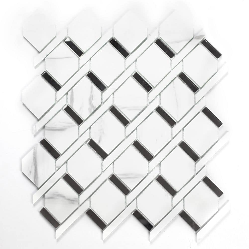 Rose and Yellow Gold Glass Mosaic Tile for Kitchen and Bathroom