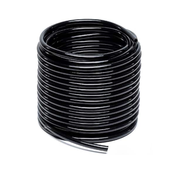 Misopily 1/4 in. Drip Irrigation Tubing Hose with 100 ft. for Garden Project in Black