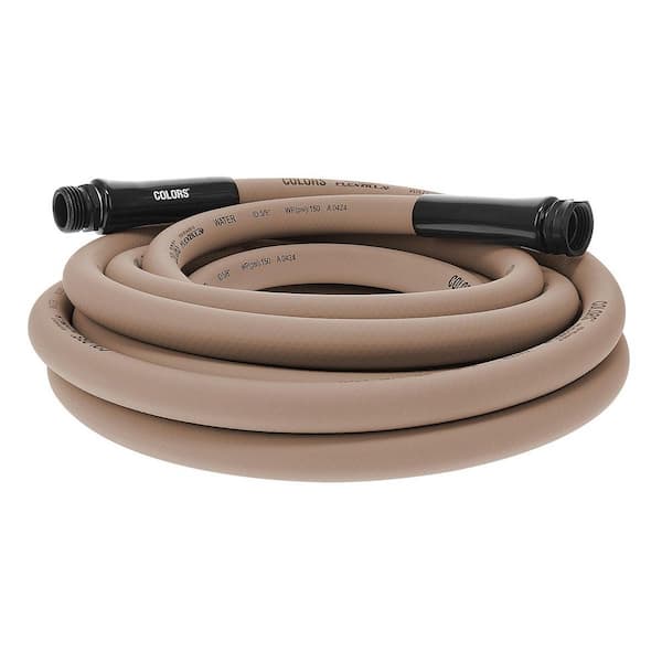 Colors Series 5/8 in. x 25 ft. 3/4 in. 11-1/2 GHT Fittings Garden Hose with Standard Grip in Brown Mulch