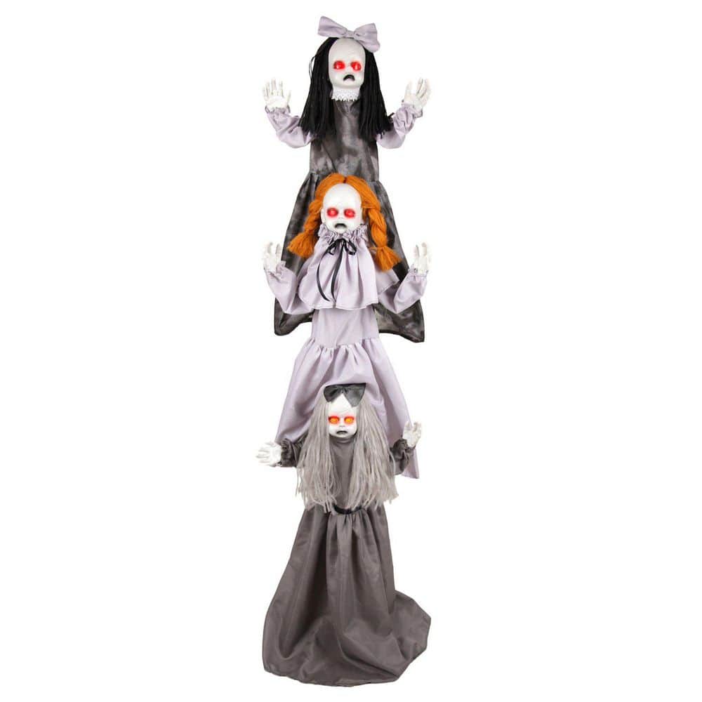 5.7 ft. Animated LED Standing Triple Zombie Girls Halloween Animatronic price history on PriceWatchPro