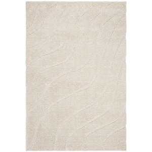 Florida Shag Cream 5 ft. x 8 ft. Solid Area Rug