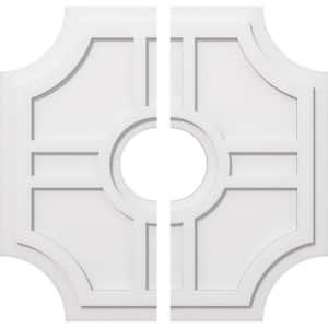 1 in. P X 10 in. C X 30 in. OD X 7 in. ID Haus Architectural Grade PVC Contemporary Ceiling Medallion, Two Piece