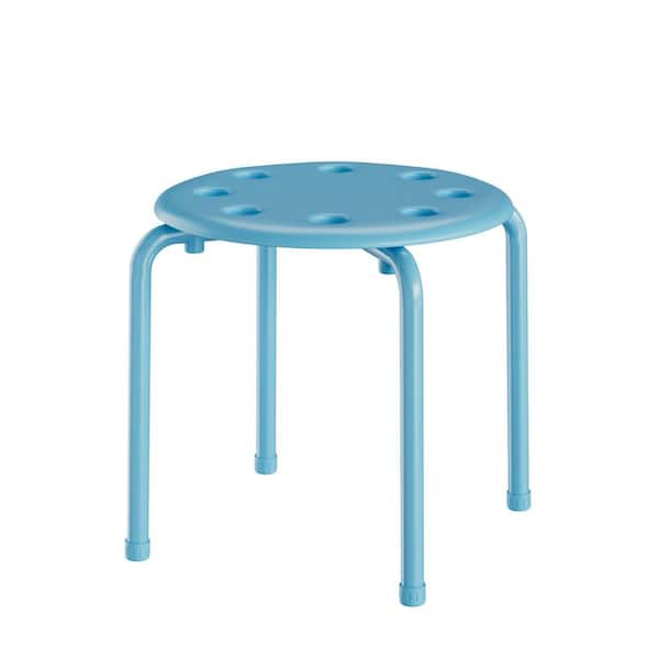 12 in. Stackable Plastic Stools for Kids Classroom and Daycare Chairs w/ Non-Slip Feet, Multi-Colored (Set of 8) Seating
