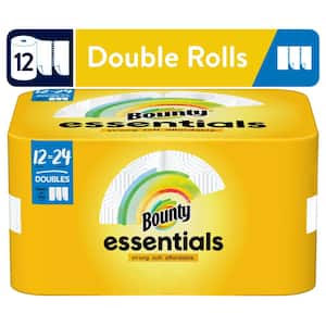 Essentials Select a Size White Double Plus Paper Towel Roll (12-Count)