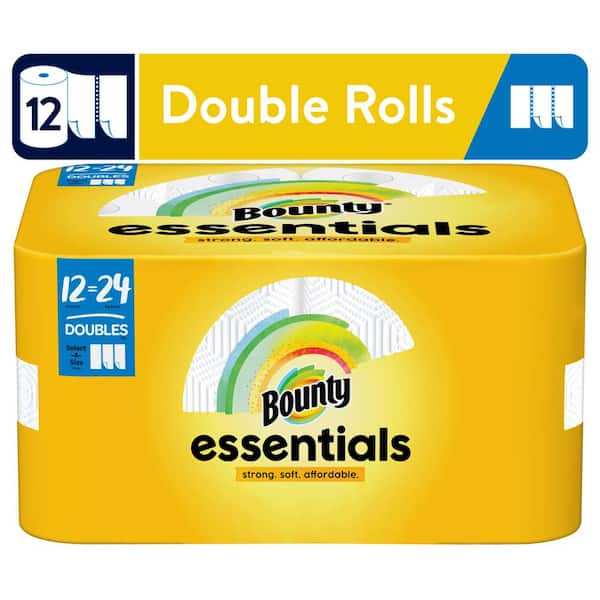 Bounty Essentials, White, Select-a-Size Paper Towels (12 Double Rolls)