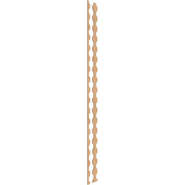 Ekena Millwork Pontiac 94 in. H x 0.25 in. W Slatwall Panels in Maple 17-Pack