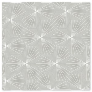 Spark C Winter 8 in. x 9 in. Cement Handmade Tile Sample