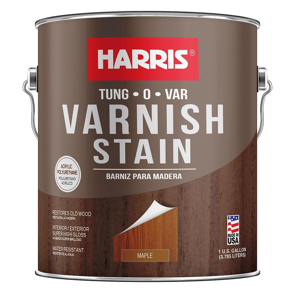 Harris Tung-O-Var 1 gal. Maple High-Gloss Varnish Stain 31106 - The Home  Depot